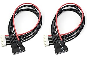 IKAREX-SHOP 2X Stück 6S JST-XH Balancer-Kabel 20 cm Silikonkabel 20AWG Männlich Weiblich LiPo Akku Ladegerät Verlängerung Adapter