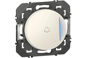 Legrand - Poussoir simple avec voyant lumineux et marquage sonnette dooxie 6A 250V~ finition blanc - emballage blister