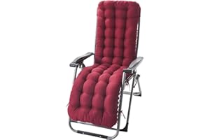 UYEOCO Cojín para Tumbona para Tumbonas de Jardín, Cojín Grueso para Silla para Interior y Exterior, Jardín Patio Playa Respaldo Alto(Color:#2,Size:170x48x8cm)