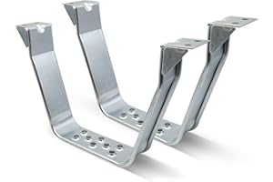 DOJA Barcelona | Peldaño Camión | Acero Zincado | 410 x 255 x 70 mm | Fijo | Pack 2 | Peldanos para Camion | Accesorios Furgoneta, Autocaravana, Camper | Escalón Fijo Camiones | Peldano Estribo