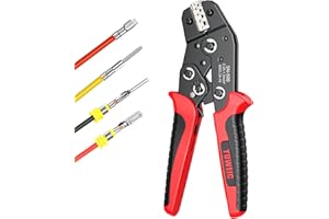 Pince à Sertir de Connecteurs JST,YUWEIC 0,25-1,5 mm² (AWG24-16) Pince a Sertir,Parfaite pour Connecteurs JST, DuPont, AMP, Deutsch & Delphi