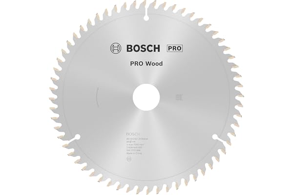 Bosch 1x Lame de scie circulaire PRO Wood pour scies à onglets filaires (pour Bois résineux, Bois dur, Ø mm, Professional Accessoire Scie circulaire à onglets)