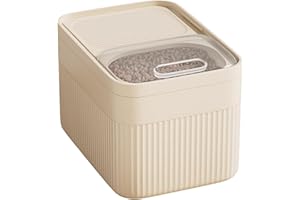 Générique Conteneur Croquettes Chien Et Chats,Boite Pour Animaux En Plastique,Capacité 4Kg, Rangement HerméTique Anti-Odeurs, Pour Aliments, Nourriture Animaux De Compagnie,24X17X18Cm (blanc)