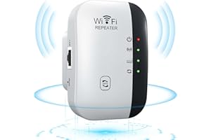 ROTRES WLAN Amplifier Compatible with All WLAN Devices, Repeater with 300 Mbps, WiFi Extender Booster 2.4 GHz, Internet Amplifier with Repeater/Router/AP Mode (White)