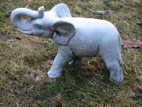 Nr.044 Steinfigur Feng Shui Elephant Elefant Klein ca.5,8 kg Frostfest Stein - 3