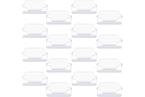 DMFLY Acrylic Business Card Holder - Display Stand for Desk, Home & Office, Fits 30-50 Cards (16 Pack)