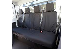 UK WHOLESALE LOWERING THE COST TO YOU My Van Seat Covers MVSC180B Tailored Waterproof Rear Seat Covers Black - To Fit Ford Transit Van MK8 (Including TIpper) 2014 Onwards