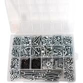 Netzerkoz 1600 pieces 17 kinds of hex head Steel Bolt, Nut, Washer Set