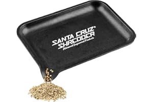 Santa Cruz Shredder Plateau à Rouler en Chanvre avec Bec verseur pour Un Remplissage Facile, Bords arrondis Lisses – Petite Taille (Noir)