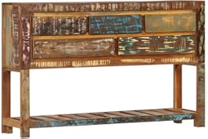 vidaXL Aparador Mesa Cómoda Salón Comedor Almacenamiento Armarios Orden Hogar Mobiliario Decoración Interiores 120x30x75 cm Madera Maciza Reciclada