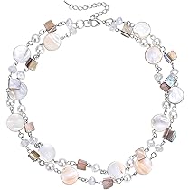 Collana Girocollo Perle Bianche FULU AUTUMN - Stile Barocco Per Donna - Foto 2