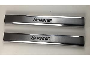 MNE PARTS pour mercedes sprinter w906 2006-2018 Protecteur de seuil de porte en acier inoxydable 2 pièces