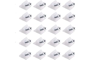 BYTLEOUTJ 20pcs Drawer Repair Kit, Drawer Repair Kit with Screws,Drawer Supports Drawer Bottom Sagging Repair Fix Mending Wedges, Plastic Corner Brace Angle Code Bracket Fastener with Screws for Furniture