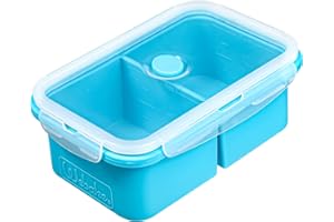 webake Supe Przechowywanie w zamrażalniku Silikonowe nadzwyczaj duże pojemniki zamrażalne z pokrywką 2 szklanki 500ml Pojemniki na żywność Pojemniki zapasowe 1 sztuka na zupę, bulion, sos, kostki lodu