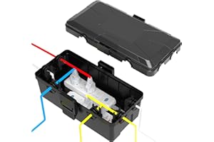 HNCY Scatola Stagna Elettrica da Esterno, Scatola Elettrica da Esterno, Scatolas per Cavi impermeabile IP55, Scatolas Stagna da Esternos, per Prolunghe Prese Spine Esterno Luci Natalizie (23x12x10cm)