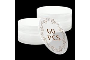 VIDETOL 60 Pcs Round Acrylic Sheets, 4 Inch Clear Round Acrylic Discs, 0.1cm Thick Transparent Perspex Sheet Acrylic Blanks Circle Sheets Signs for Picture Frame Painting DIY Projects