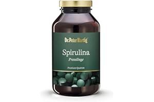 Dr. Peter Hartig Spirulina Premium 720 Pellets Micro Algae Powder Magnesium Calcium Potassium Phosphorus Iron Vitamins B12 C Vegan Lactose, Gluten and Yeast Free
