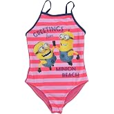 Minions Swimsuit for Girls - Greetings from Minion Beach Swim Shorts Kids Pink/Pink