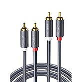 Ugreen 2RCA to 2RCA Ses Kablosu, 1 Metre, Antrasit