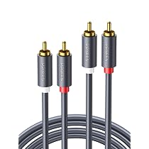 Cavo Audio Stereo 2RCA Maschio A 2RCA Maschio – 4 Metri – Placcato Oro – Per Hi-Fi, Amplificatore E TV