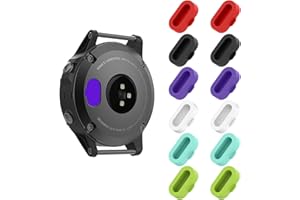 SEMINER Wtyczki odporne na kurz kompatybilne z Garmin Venu 2, nasadki ochronne port ładowarki silikonowe kolorowe kompatybilne z Garmin Fenix 7/7S/7X