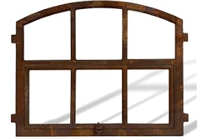 Stabilt järn fönster för öppning av ladugårdsfönster rost 68x56cm antik stil