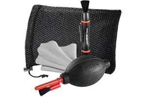 Hama Kit de Nettoyage d'Appareil Photo 4 en 1 "Optic Dry (Kit de Nettoyage à Sec avec Stylo Lenspen + Chiffon Microfibre + Poire, pour Objectif Photo, Filtre, APN, Caméra Reflex, Jumelle, écran)