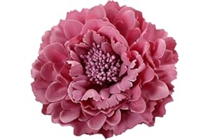 ZUMUii Butterme Mujeres Chicas Peony Flower Hair Clip Horquilla Adorno para El Pelo para La Fiesta de Bodas En La Playa(Rosa Viejo)