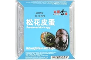 STARRY MART Goosun Century Eggs – Preserved Duck Egg (4 Pieces, 260g) | Traditional Chinese Delicacy | Rich Umami Flavour 松花皮蛋