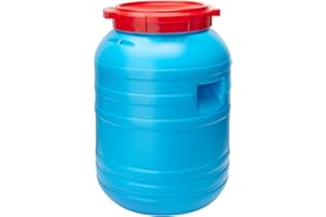 Garronda Fût en Plastique de 30 L Fût Alimentaire en Plastique HDPE Récipient pour Jardin GD-0055 (Bleu, 30 litres)