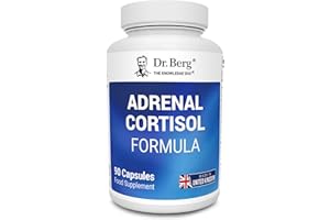 DR. BERG NUTRITIONALS Dr. Berg’s Adrenal & Cortisol Formula - Supplement for Hormone Balance, Stress, & Focus - Support for Healthy Adrenal Gland - Vegetarian Ingredients 90 Capsules