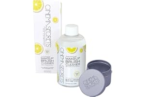 Cinema Secrets Original Makeup Brush Cleaner Kit - Professional Cleanser + Cleansing Tin for Makeup Brushes - Quick-Drying, Rinse-Free Formula - Removes Stubborn Waterproof Make Up - Lemon (8 fl oz)