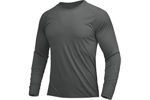 MAGCOMSEN UV Shirt Herren UPF 50+ Langarmshirt Schnelltrocknend Funktionsshirt Sonnenschutz Sportshirt