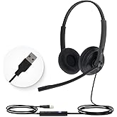 Yealink UH34 USB Kablolu Mikrofonlu Kulaklık, G&uuml;r&uuml;lt&uuml; &Ouml;nleyici Mikrofonlu Stereo Kulaklık, Profesyonel İş Kulaklıkları VoIP T