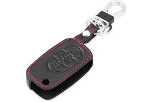 Happyit Skórzane etui na kluczyki samochodowe do Audi A2 A3 A4 A6 A8 TT 3 przyciski inteligentne klucze brelok akcesoria