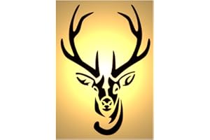 SOLITARYDESIGN Vintage Shabby Chic plastic artistic stag head crafting or furniture stencil sheet (A4 297x210mm)