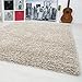Produktbild Carpetsale24 Hochflor Shaggy Teppich für Wohnzimmer Langflor Pflegeleicht Schadsstof geprüft 3 cm Florhöhe Oeko Tex Standarts Teppich, Maße:140x200 cm, Farbe:Beige