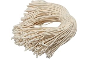 OPIURVY 200 pezzi di cordini monouso in nylon con bottoni automatici per appendere etichette e cartellini di sicurezza (beige)