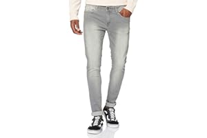 ZE ENZO ENZO Mens Super Skinny Slim Fit Stretch Denim Retro Jeans Pants