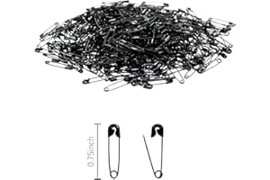 DBOO 100 Safety Pins BLACK 18mm Small Tiny Mini Pins Metal Sewing Art Craft Size Tiny Tag Dress Pin (Black)