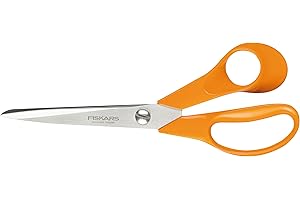 Fiskars Forbici Multiuso, 21 cm, Acciaio, Classic, Arancione, 1.8 x 8.6 x 21.1 cm, 1000815