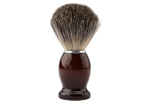 AMOTORFLY Rasierpinsel Dachshaar- Männer Rasierpinsel mit Holzgriff, Gesichtsbart Haarreinigung Rasierwerkzeug Rasierpinsel Seife Schäumende Rasierpinsel