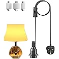 Klarlight DIY Bottle Light Kit Wine Bottle Table Lamp E27 Edison Edison Screw Bottle Lamp Holder, UK Adaptor, 15mm 20mm 25mm Bung, Turn Any Whisky, Gin or Wine Bottle into a Custom Table Lamp - Black