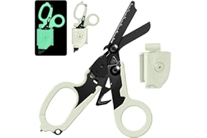 FLRMINGIGIGI Emergency Shears mit Strap Cutter und Glass Breaker Faltbare Scherenzange aus Edelstahl, Outdoor Camping Rescue Scissors Tools