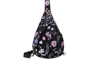 HUA ANGEL Sac De Poitrine Femme Ultra Leger Sac à Dos avec Sangle De Poitrine Homme Sac BandoulièRe en Nylon De Sport Week-End Voyage Travail RandonnéE Quotidien