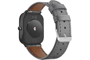 Gransho Cinturino per orologio compatibile con Amazfit GTR 42 mm/GTS 2 / GTS 3 / Bip 3 / ZEPP E/GTS 4 mini, Vintage pelle