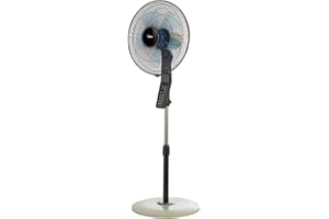 bimar VP455T Ventilatore a Piantana con Altezza Regolabile (max 147cm), Ventilatore Silenzioso con Comandi Elettronici Soft Touch, Timer, Elica Ø 40 cm con 5 Pale, Motore 60W, Oscillazione Dx-Sx 90°
