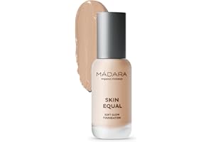 MÁDARA Organic Skincare | Fond de teint Skin Equal Soft Glow SPF15 IVORY 20-30 ml, Fond de teint minéral à l'acide hyaluronique, Couvrance moyenne et modulable, Vegan, certifié COSMOS natural.