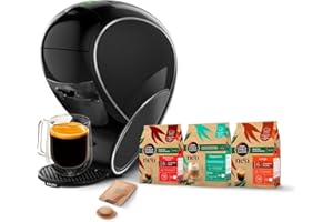 NESCAFÉ DOLCE GUSTO NEO Dolce Gusto NEO Coffee Machine by Krups, Machine à café + 3 boites de dosettes compostables (Espresso, Lungo, Cappuccino), Cafetière multi-boissons connectée YY5242FD