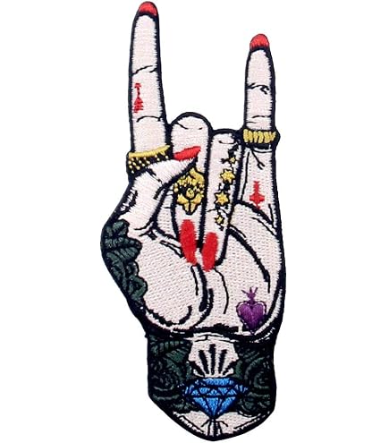 Patch Brodé Thermocollant 'From Hawaii With Love' - 8x9 Cm, Motif Rock/metal, Pour Vêtements, Sacs